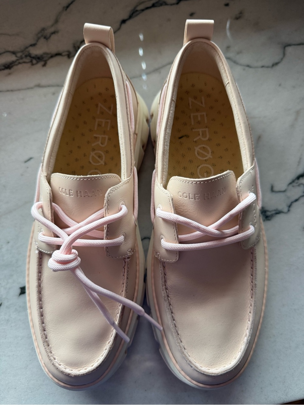 Cole Haan Pink ZERØGRAND Boat Loafers